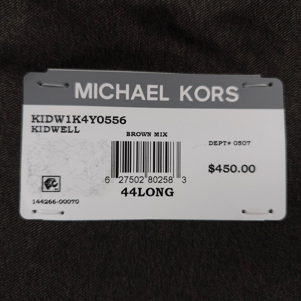 Michael Kors Mens Classic Fit 2 Piece Suit 44L 40x34 Brown Stretch Wool Twill - Picture 9 of 16